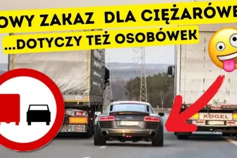 Zakaz wyprzedzania ciężarówek: Kiedy możesz, a kiedy zapłacisz 2000 zł?