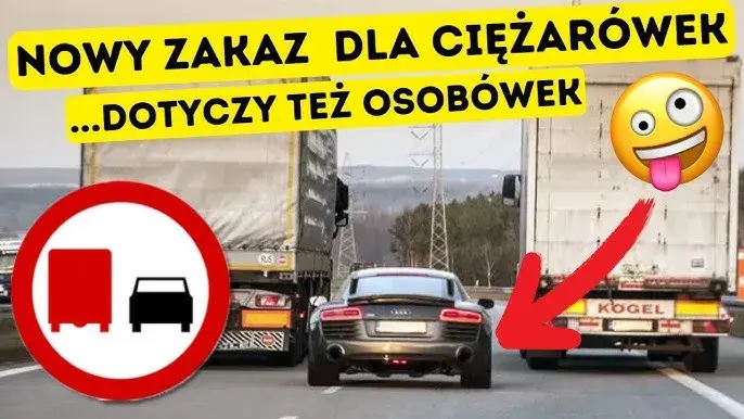 Zakaz wyprzedzania ciężarówek: Kiedy możesz, a kiedy zapłacisz 2000 zł?