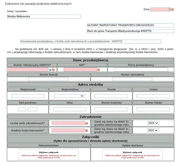 Oświadczenie o zatrudnieniu kierowcy: Kto i jak uniknąć kar?