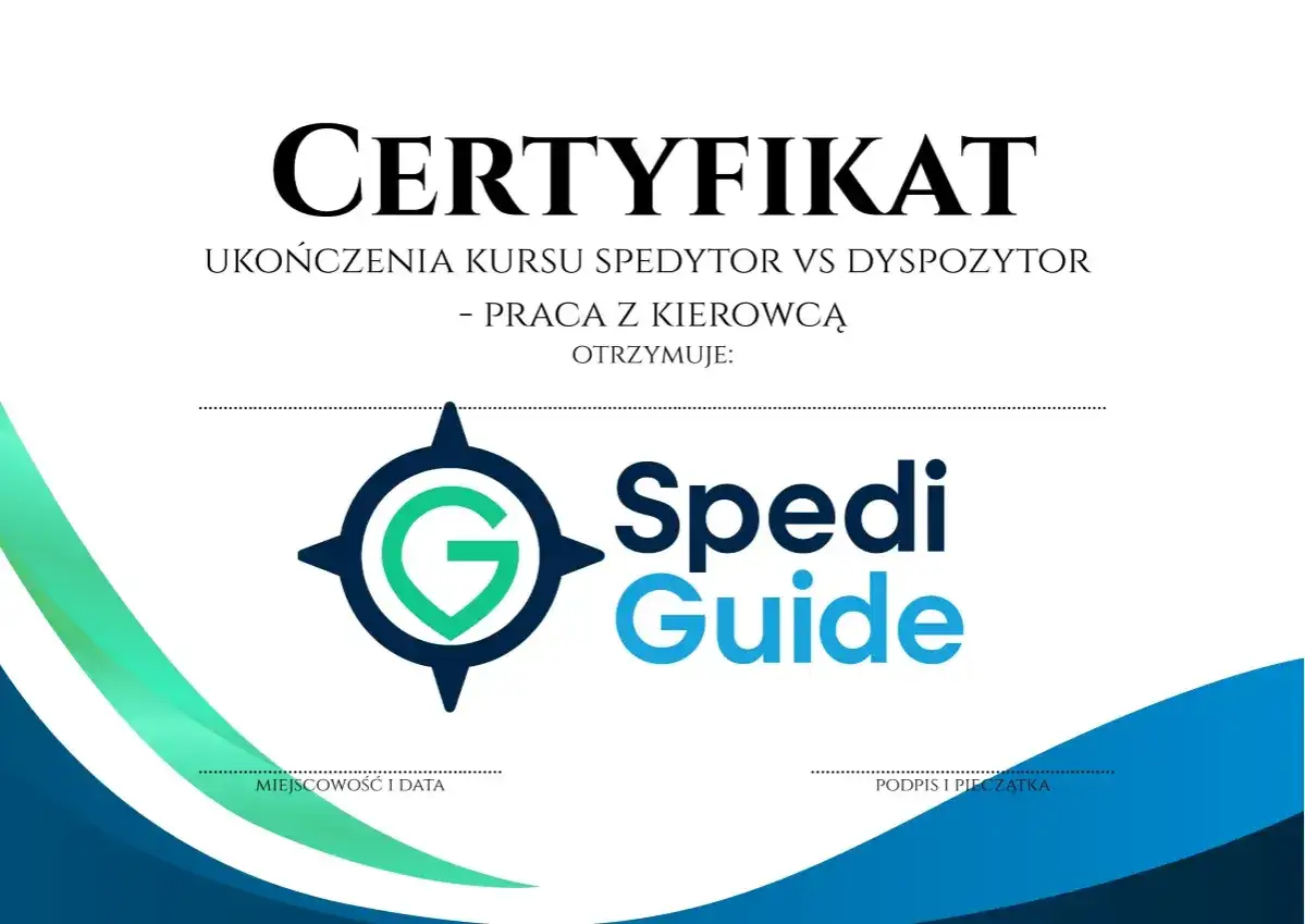 szkolenie spedytor międzynarodowy certyfikat