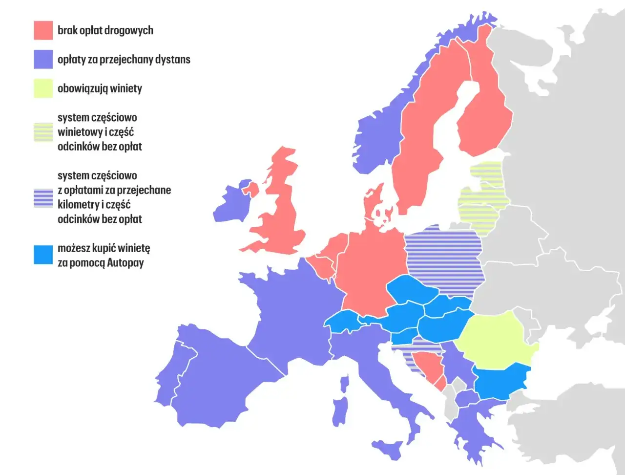 opłaty drogowe winiety autostrady europa