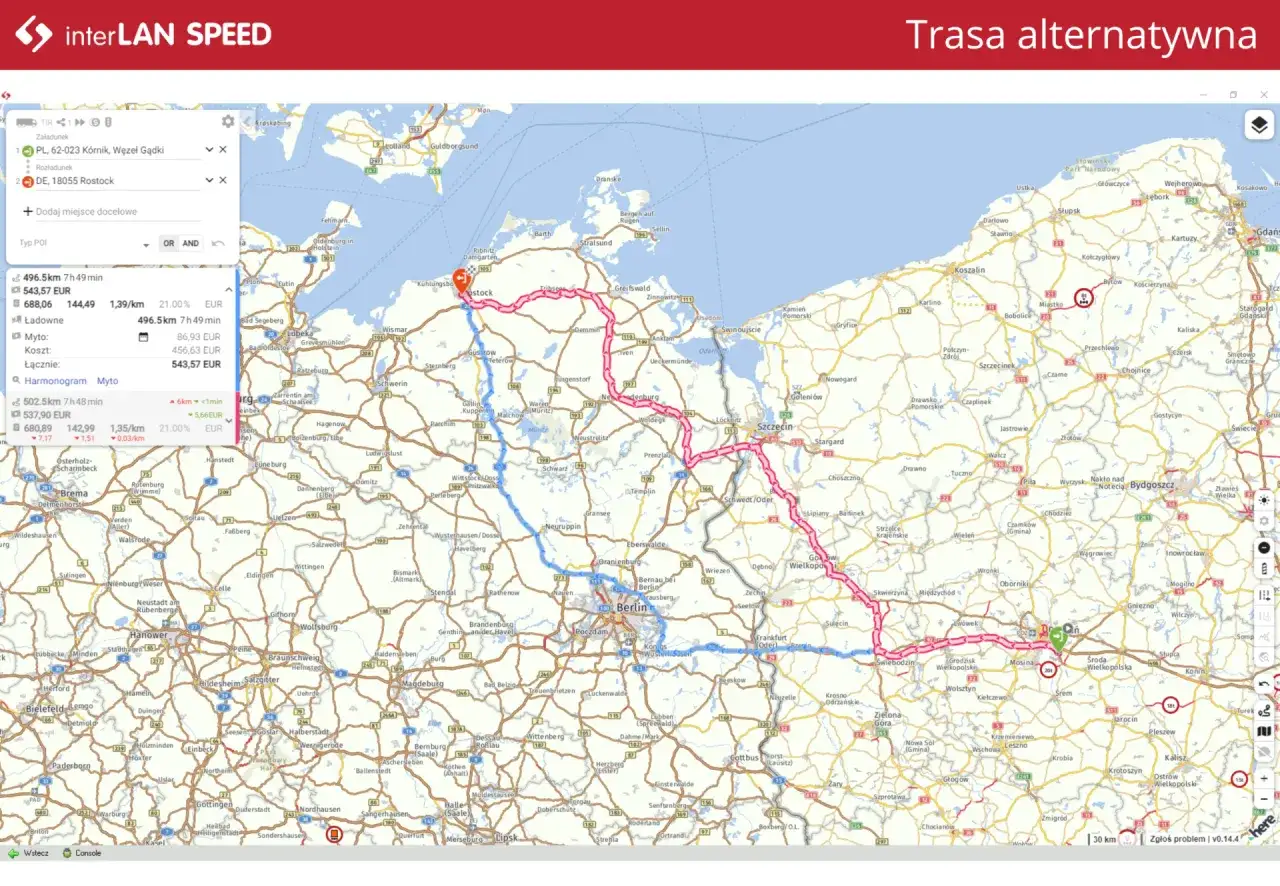 spedytor drogowy praca logistyka mapa