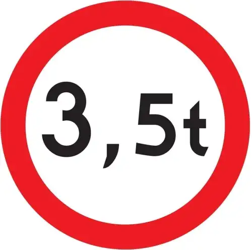 Znaki drogowe dopuszczalna masa całkowita